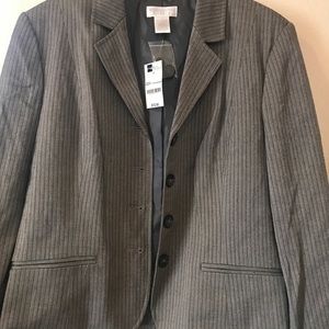 Worthington Stretch gray pinstripe blazer